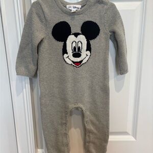 Disney Gray Mickey Mouse Kids One Piece